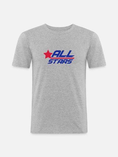 Cool Allstars Logo Design - Men's Slim Fit T-Shirt - heather grey