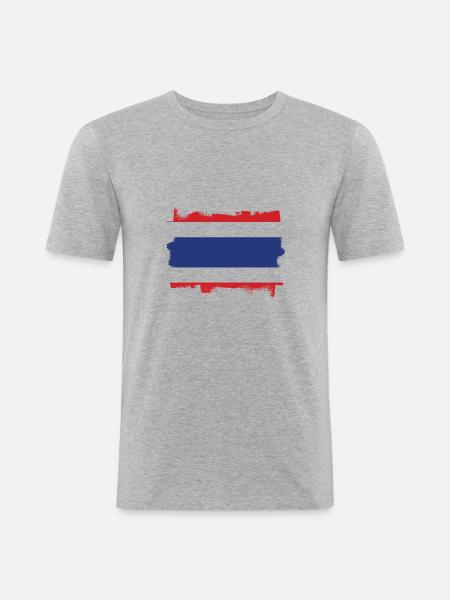 Thailand Flag - Men's Slim Fit T-Shirt - heather grey