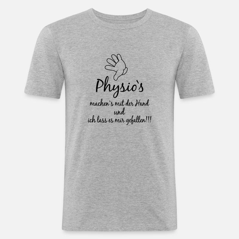 Physio - Männer Slim Fit T-Shirt - Grau meliert