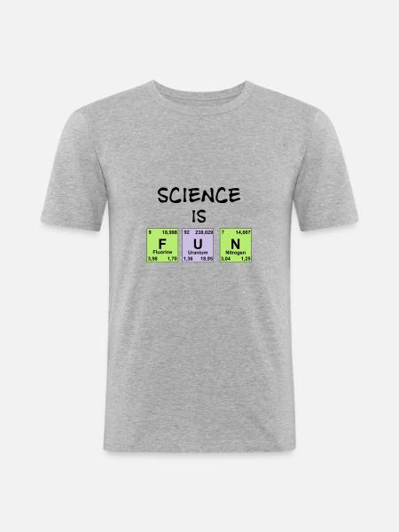 Science is fun - Men's Slim Fit T-Shirt - heather grey