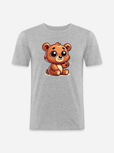 Bear - Men's Slim Fit T-Shirt - heather grey