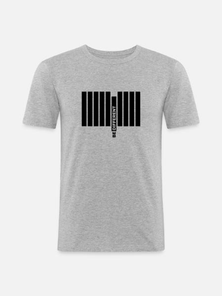 Be Different - Men's Slim Fit T-Shirt - heather grey