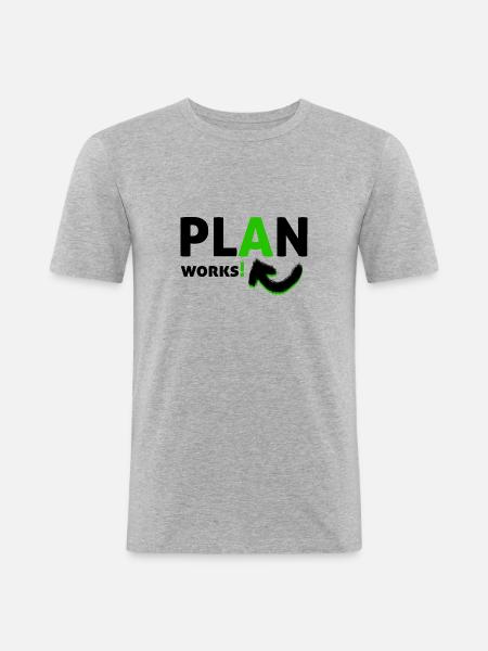plan a - Men's Slim Fit T-Shirt - heather grey