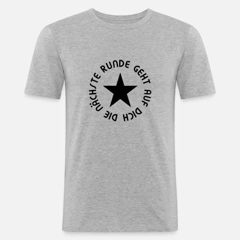 Nächste Runde - Männer Slim Fit T-Shirt - Grau meliert