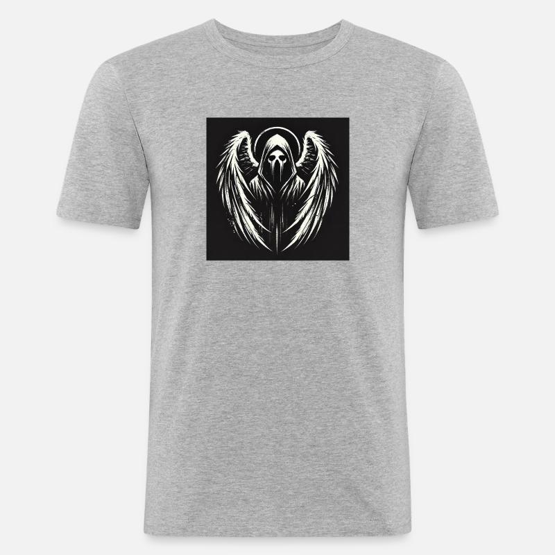 8642E233 A58A 4007 8A79 E8ED15CF27FA - Männer Slim Fit T-Shirt - Grau meliert