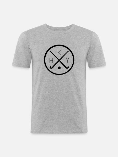Field hockey logo - Men's Slim Fit T-Shirt - heather grey