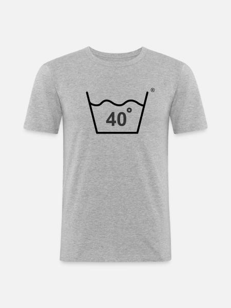 40 degrees - Men's Slim Fit T-Shirt - heather grey