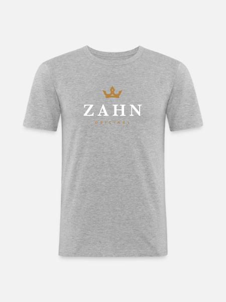 Zahn Original Family Logo - Men's Slim Fit T-Shirt - heather grey