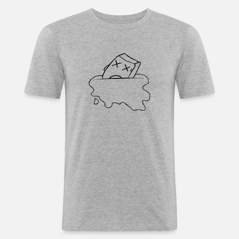 isbitar - Slim Fit T-shirt herr - gråmelerad