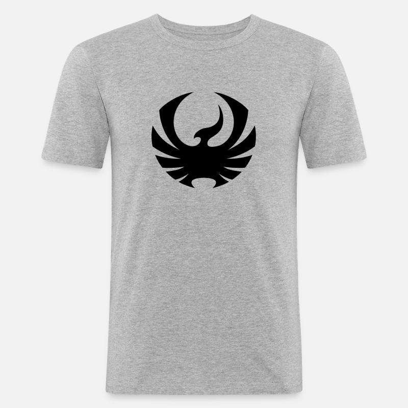 Phönix - Männer Slim Fit T-Shirt - Grau meliert