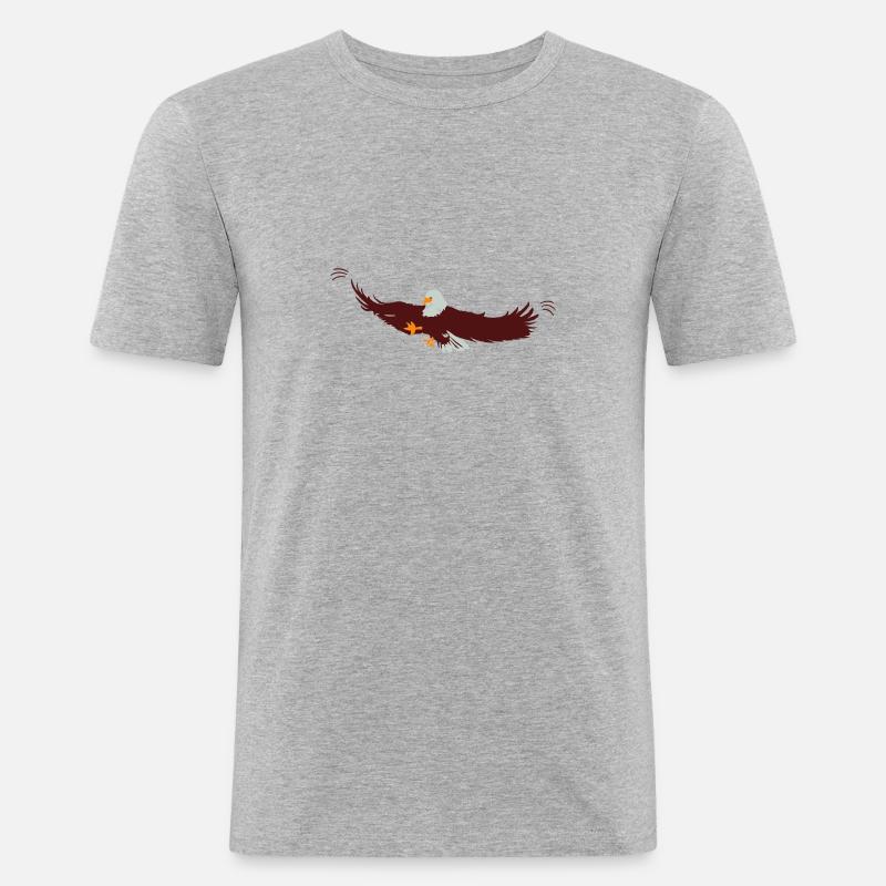 Eagle | Eagle > Vectorgraphic - Men's Slim Fit T-Shirt - heather grey