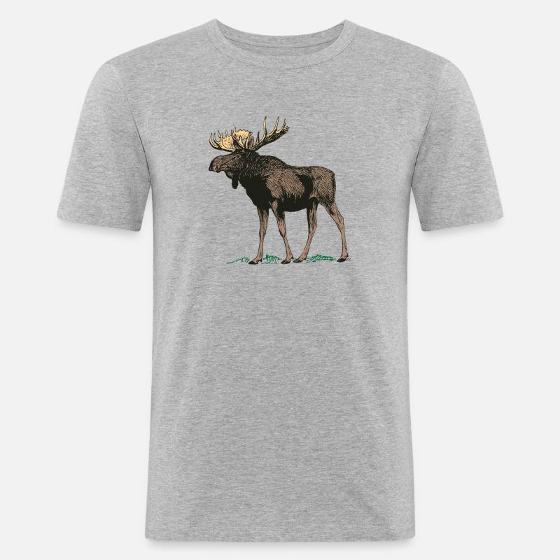 Moose antler - Men's Slim Fit T-Shirt - heather grey