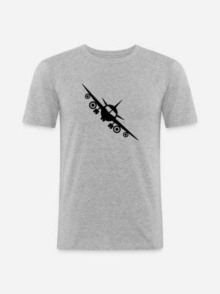 Fly a plane - Men's Slim Fit T-Shirt - heather grey