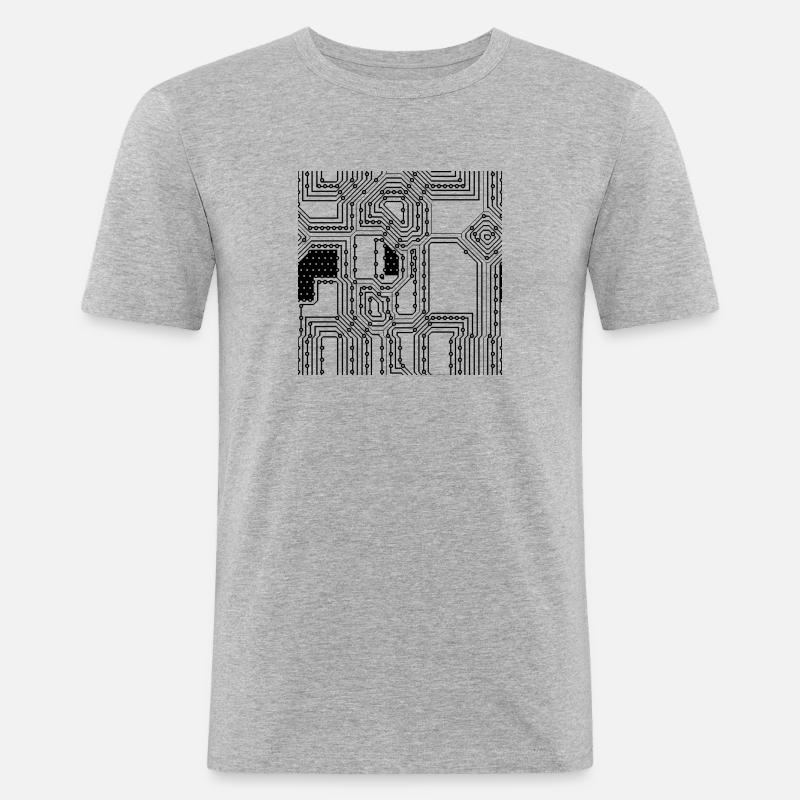 Seamless - Männer Slim Fit T-Shirt - Grau meliert