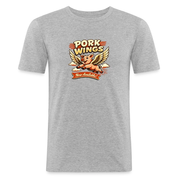 Pork Wings — Men's Slim Fit T-Shirt