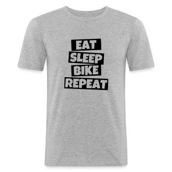Cycling Gifts funny cyclists - Men's Slim Fit T-Shirt - heather grey - Front - Nik (191cm)