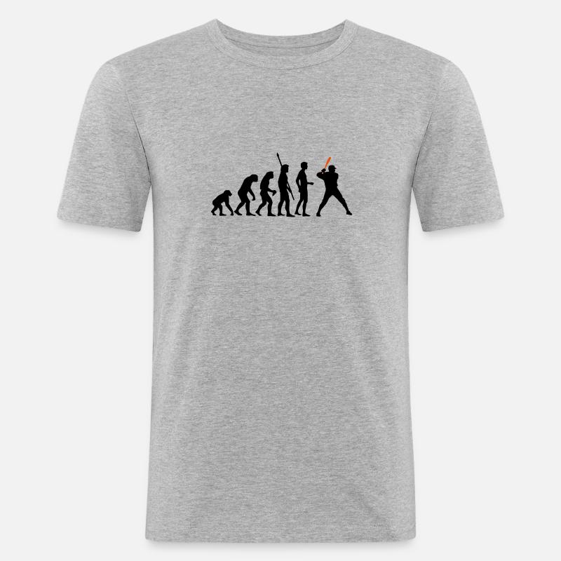 evolution_baseball_2c - Men's Slim Fit T-Shirt - undefined