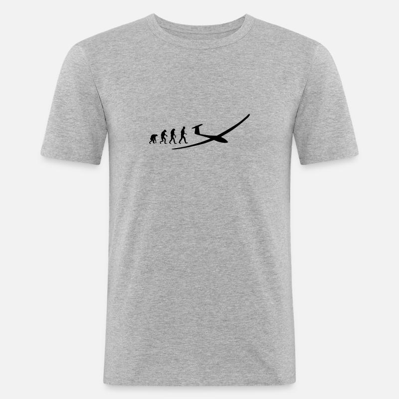 glider evolution - T-shirt près du corps Homme - gris chiné