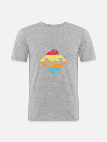 Hoverboard - T-shirt près du corps Homme - gris chiné