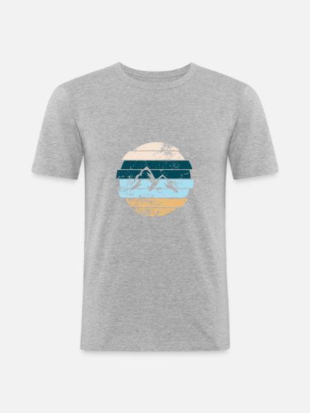 Berg - T-shirt près du corps Homme - gris chiné