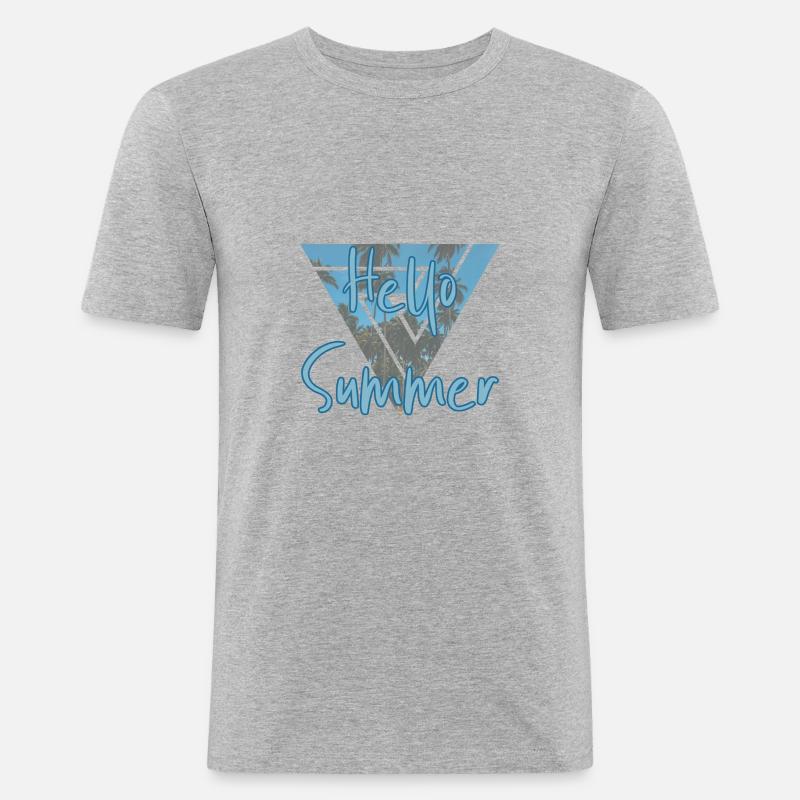 summer - Men's Slim Fit T-Shirt - heather grey