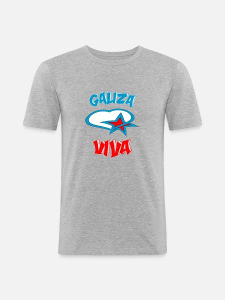 Galiza Viva 2022 - Men's Slim Fit T-Shirt - heather grey
