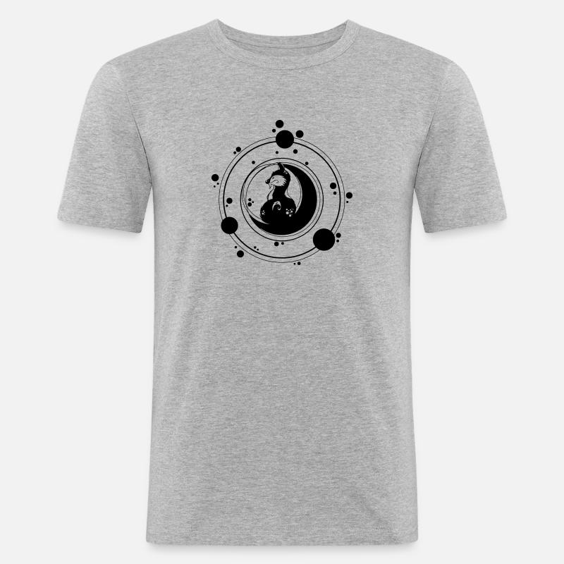 Fuchsmond - Männer Slim Fit T-Shirt - Grau meliert