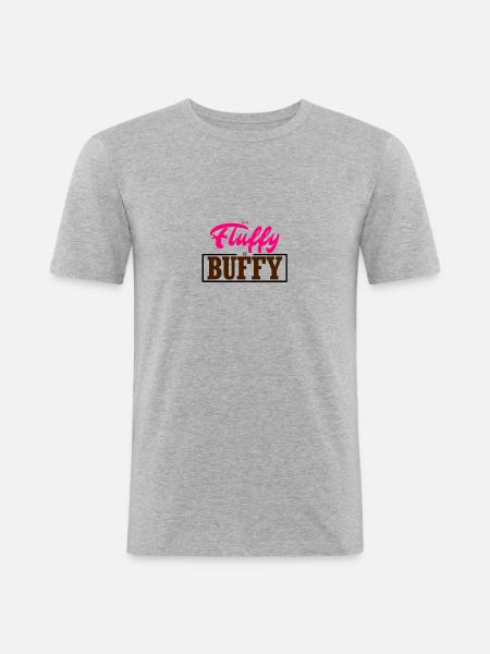 From Fluffy to Buffy - Men's Slim Fit T-Shirt - heather grey