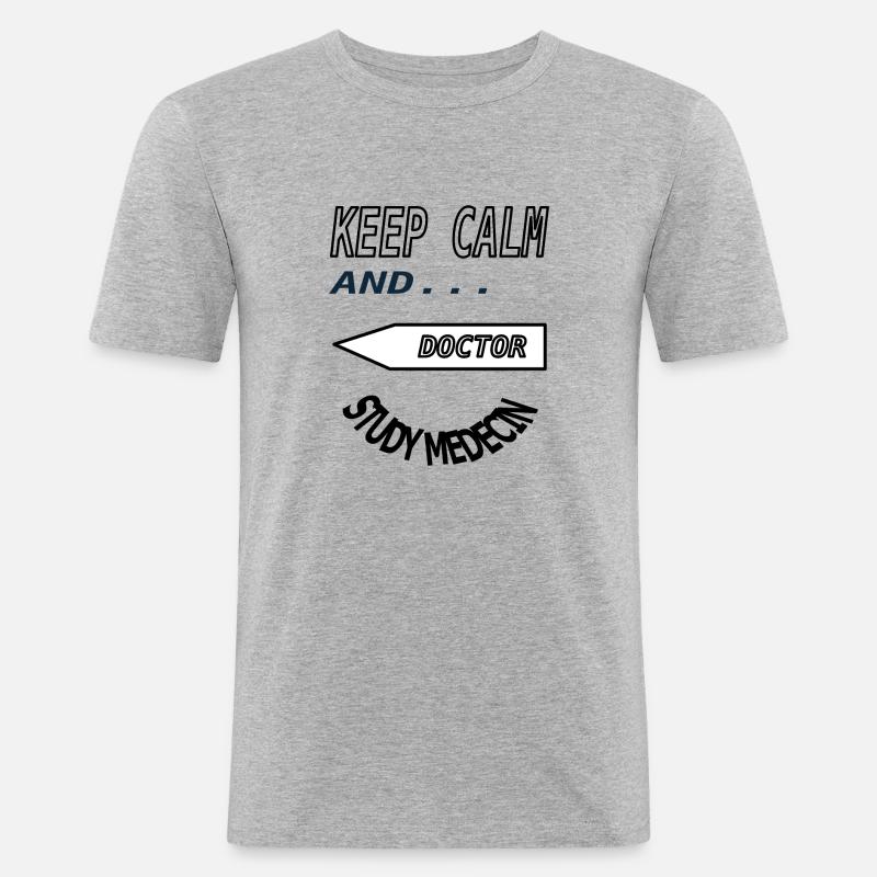 Study Medicine Student Medicine Study - Men's Slim Fit T-Shirt - heather grey
