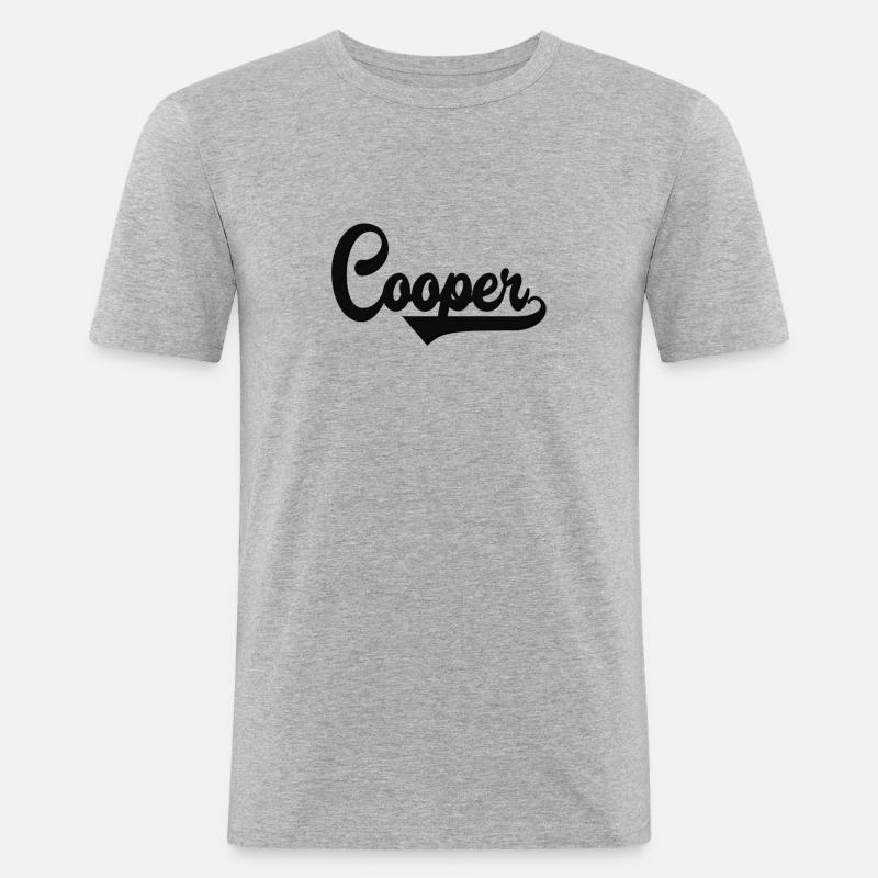 cooper - Männer Slim Fit T-Shirt - Grau meliert