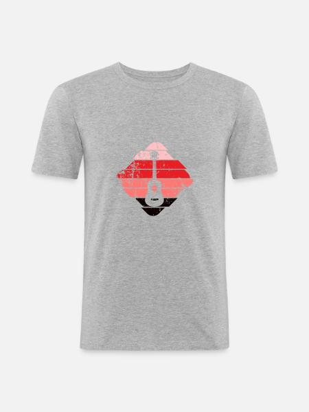Ukulele - Men's Slim Fit T-Shirt - heather grey