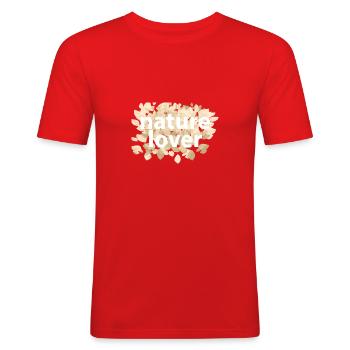 Nature lover - Men's Slim Fit T-Shirt - red - Front - Jaron (178cm)
