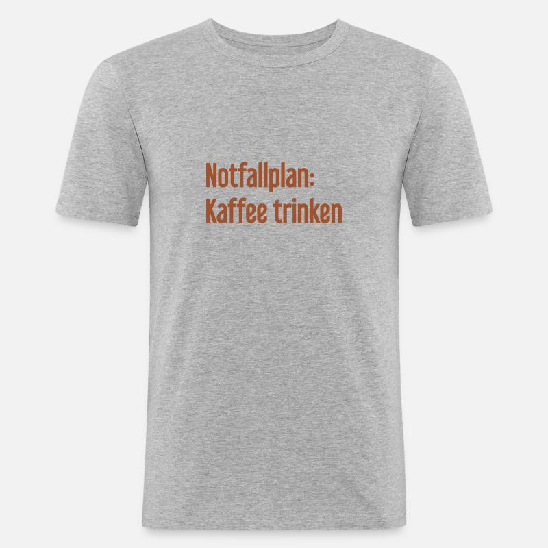 Coffee Contingency Plan - Men's Slim Fit T-Shirt - heather grey