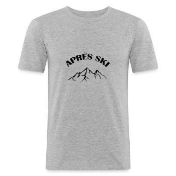 après ski - T-shirt près du corps Homme - gris chiné - Devant - Nik (191cm)