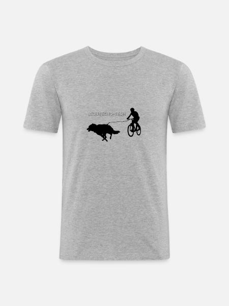 Biker Team - Männer Slim Fit T-Shirt - Grau meliert