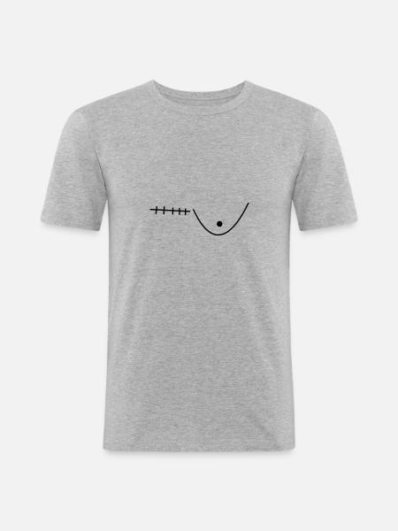 breast cancer - Men's Slim Fit T-Shirt - heather grey