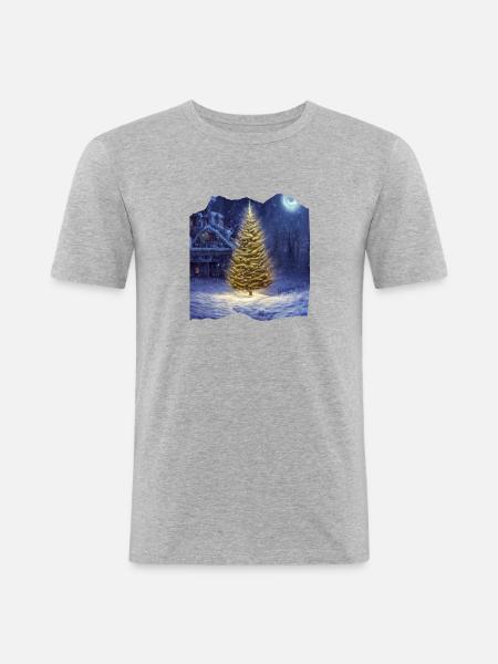 Christmas motif - Men's Slim Fit T-Shirt - heather grey