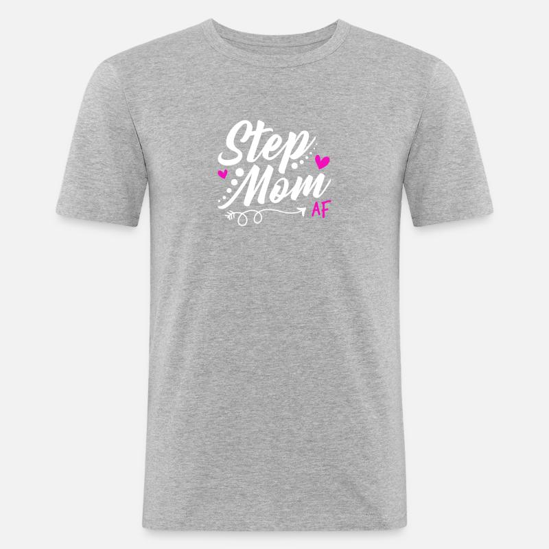 Stiefmutter Af - Männer Slim Fit T-Shirt - Grau meliert