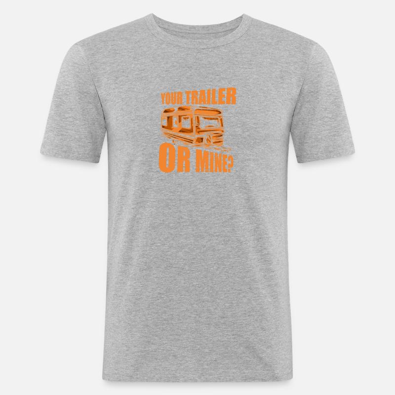 Ihr Anhänger Oder Meiner - Männer Slim Fit T-Shirt - Grau meliert