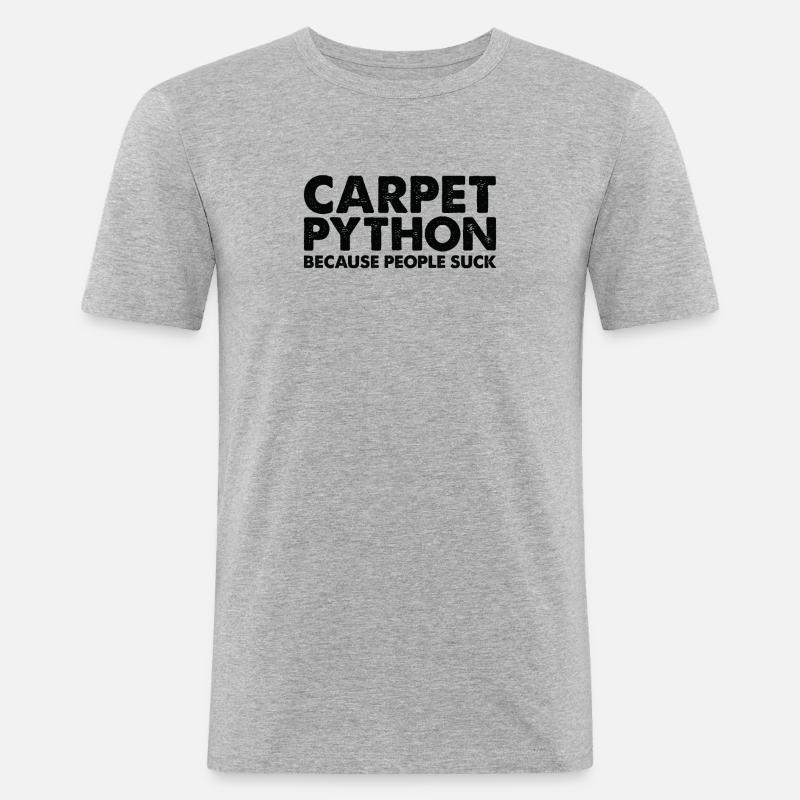 People suck carpet python snake - Men's Slim Fit T-Shirt - heather grey