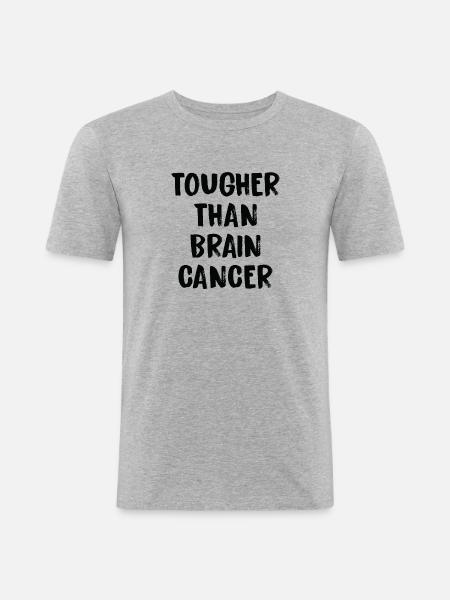 Harder than brain cancer - Men's Slim Fit T-Shirt - heather grey