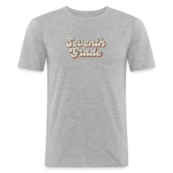 Boho Rainbow - Teacher of the Seventh Grade - Men's Slim Fit T-Shirt - heather grey - Front - Nik (191cm)