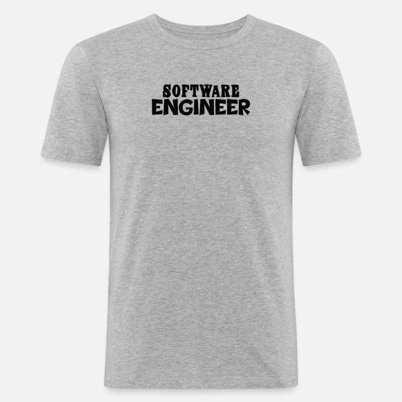 Softwareentwickler Programmierer Geschenk - Männer Slim Fit T-Shirt - Grau meliert