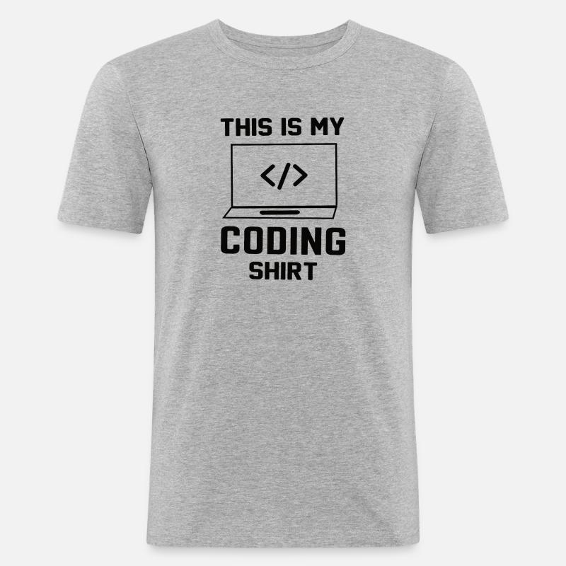 Software Developer Programmer Gift - Men's Slim Fit T-Shirt - heather grey