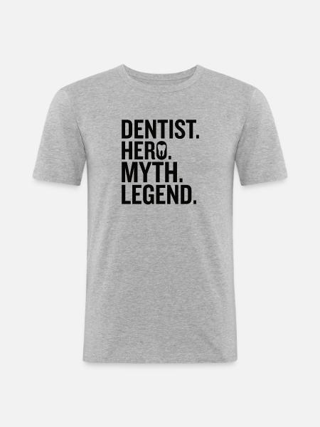 Dental Assistant Dentist Tooth - Men's Slim Fit T-Shirt - heather grey