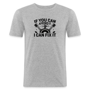 Mechanic Technician Craftsman Garage Car Hobbyist - Men's Slim Fit T-Shirt - heather grey - Front - Nik (191cm)