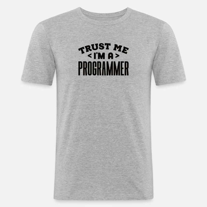 Software Developer Programmer Gift - Men's Slim Fit T-Shirt - heather grey
