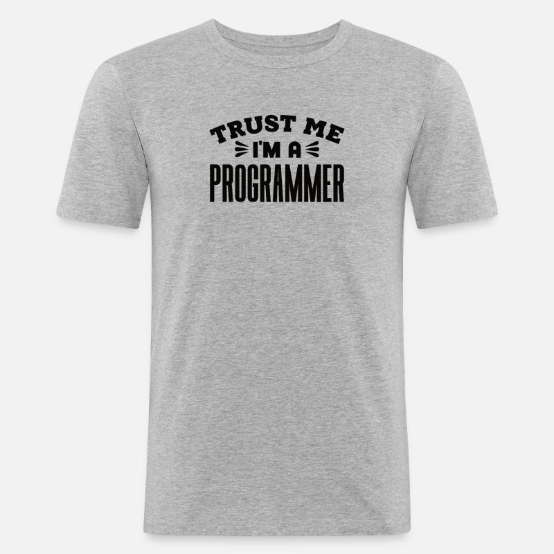 Software Developer Programmer Gift - Men's Slim Fit T-Shirt - heather grey