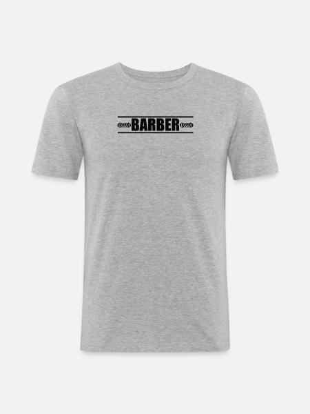 Stolte Barber Barber Mænds Barber Barbers - Herre Slim Fit T-Shirt - grå meleret