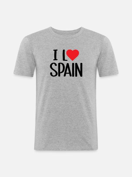 I love Spain - Men's Slim Fit T-Shirt - heather grey